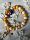 Patriotic Sunflower Wristlet Keychain-Harvest