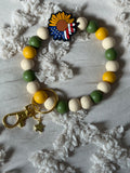 Patriotic Sunflower Wristlet Keychain-Meadow
