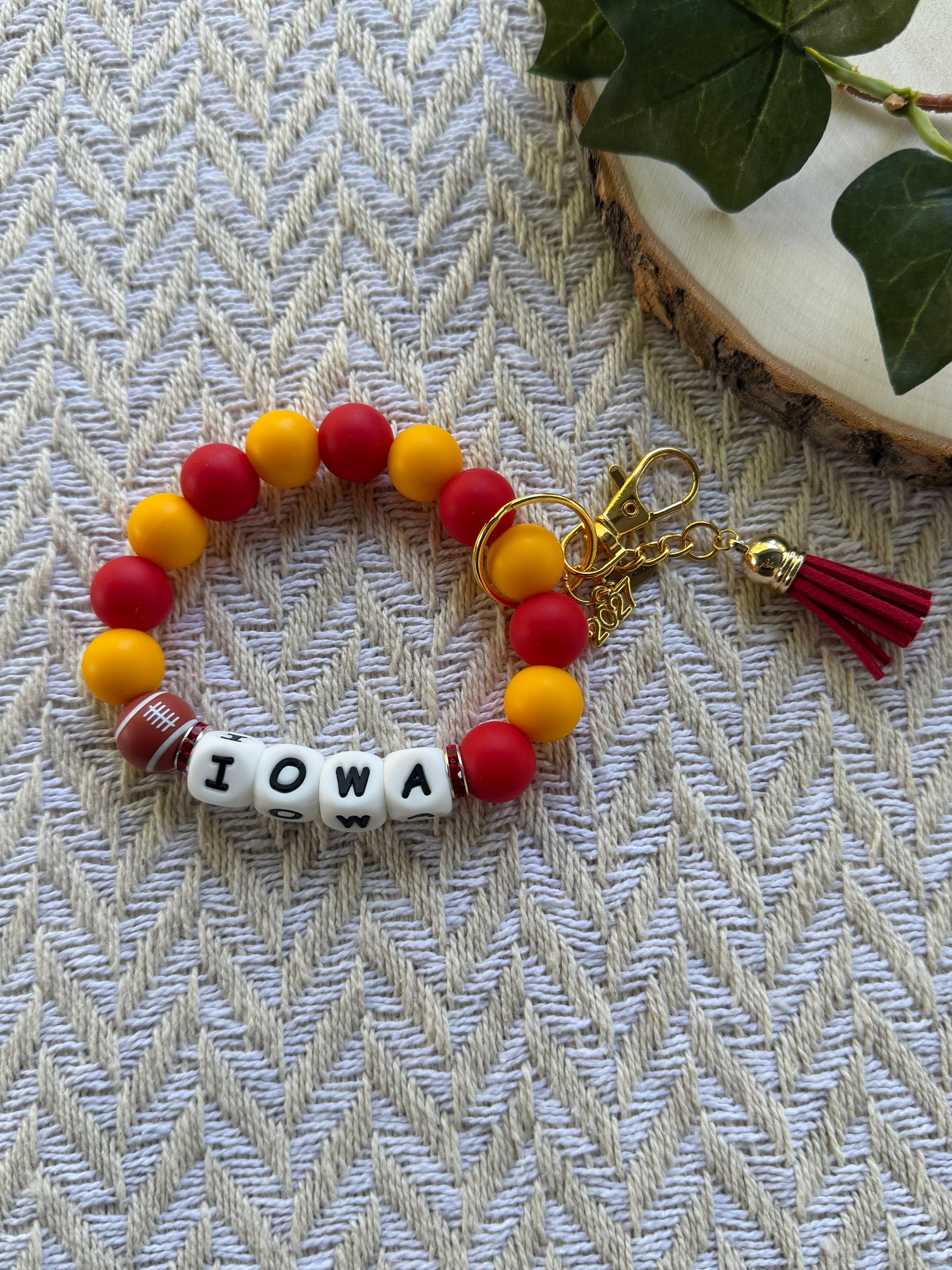 Iowa State Football Wristlet Keychain