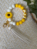 Golden Bloom Wristlet Keychain