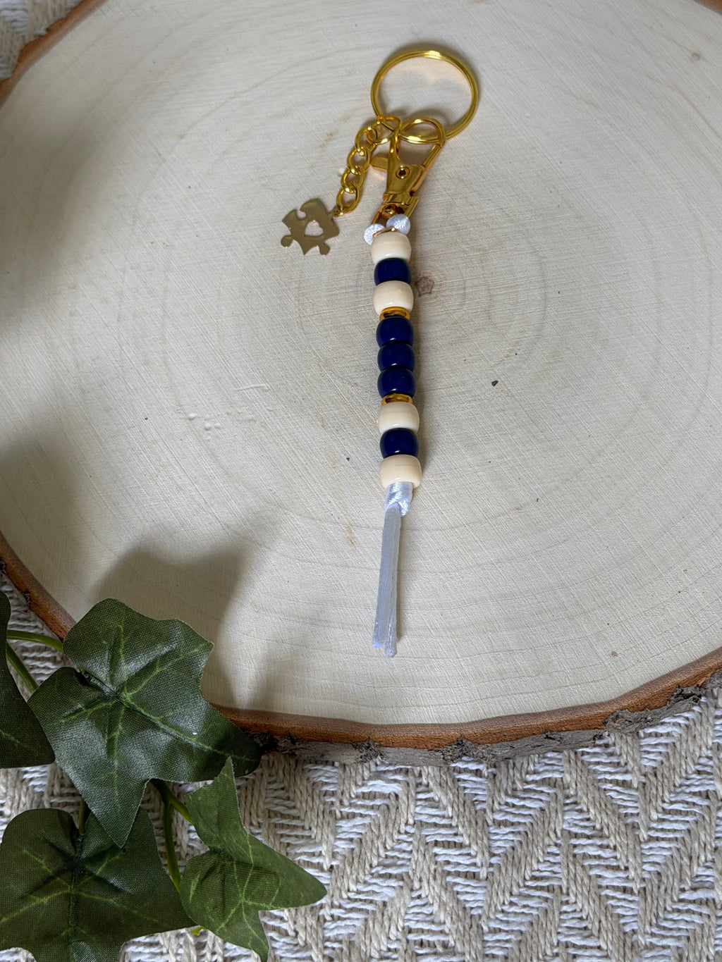 Logo Line | Handmade Beaded Keychain