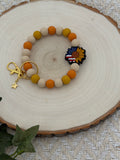 Patriotic Sunflower Wristlet Keychain-Harvest